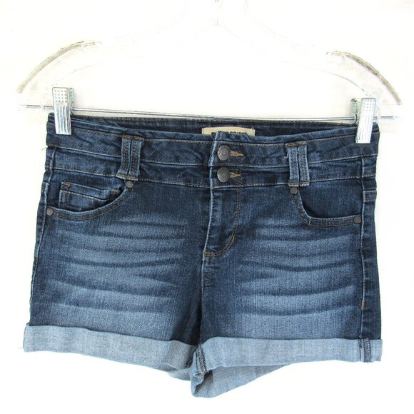 Blue Spice Junior Shorts Cut Off Jeans Lightly Distressed Medium Wash Size 3 - Picture 1 of 7